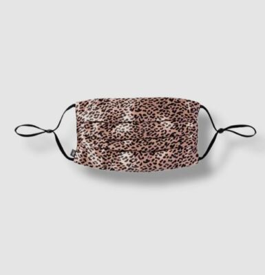 $39 Slip Women's Brown Leopard Reusable Pure Silk Face Covering One Size