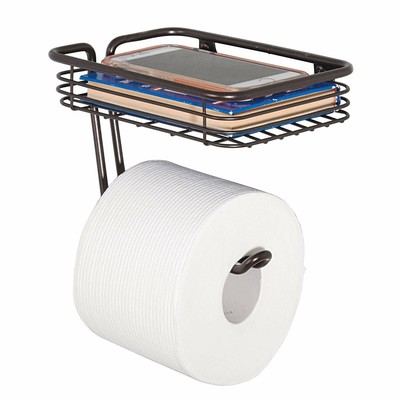 toilet paper holder with wipe dispenser