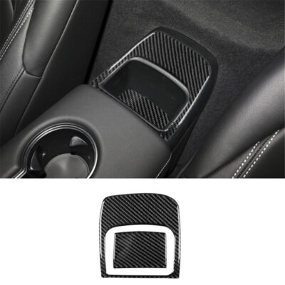 For Toyota Supra 2019-2022 Carbon Fiber Car Rear Console Storage Box Cover Trim