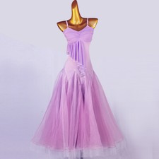 NEW Latin Ballroom Dance Dress Modern Salsa Waltz Standard Long Dress F571