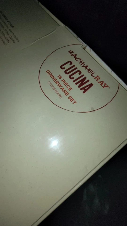 Rachel Ray CUCINA 16pc. Stoneware Dinnerware Set Red - Image 4 of 4