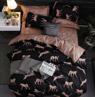 3D Brown Leaves Holiday Gift Quilt Duvet Cover Set Bedspread Bed Linen