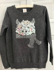 NWT Gymboree Girl Grey Yeti Sequin Sweater 5 6 7 8