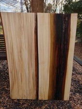Rainbow Poplar Slabs 2 Live Edge  River Table Set thick slabs Epoxy set.