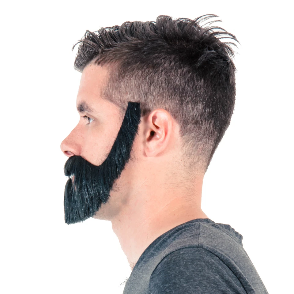 Disfraz de barba completa disfraz de Halloween para adultos accesorio pelo facial falso realista Foto 4 de 4