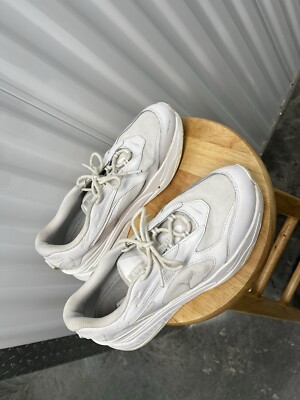 Puma RS-Fast LS Low Mens Casual Lifestyle Shoes Triple White 382059-02 NEW Sz 11