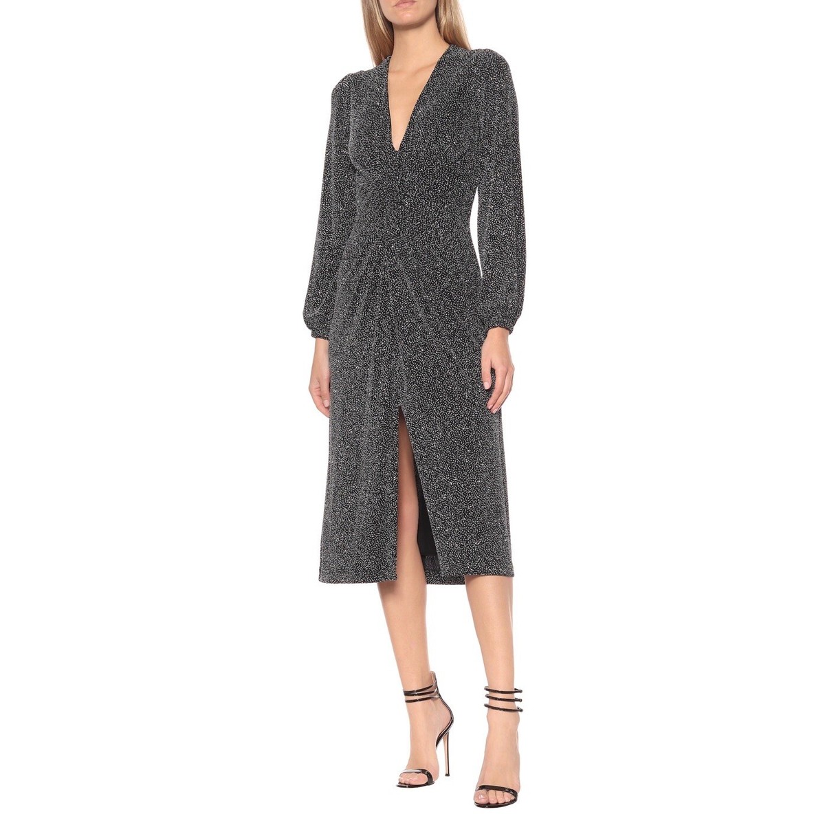 $525 NWT JONATHAN SIMKHAI Glitter Jersey Twist Front Dress. Size 2 | eBay