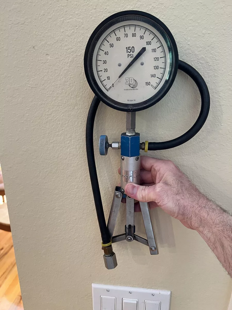 3D Instruments 25504 24B71 large face Pressure Gauge 0 150 PSI W