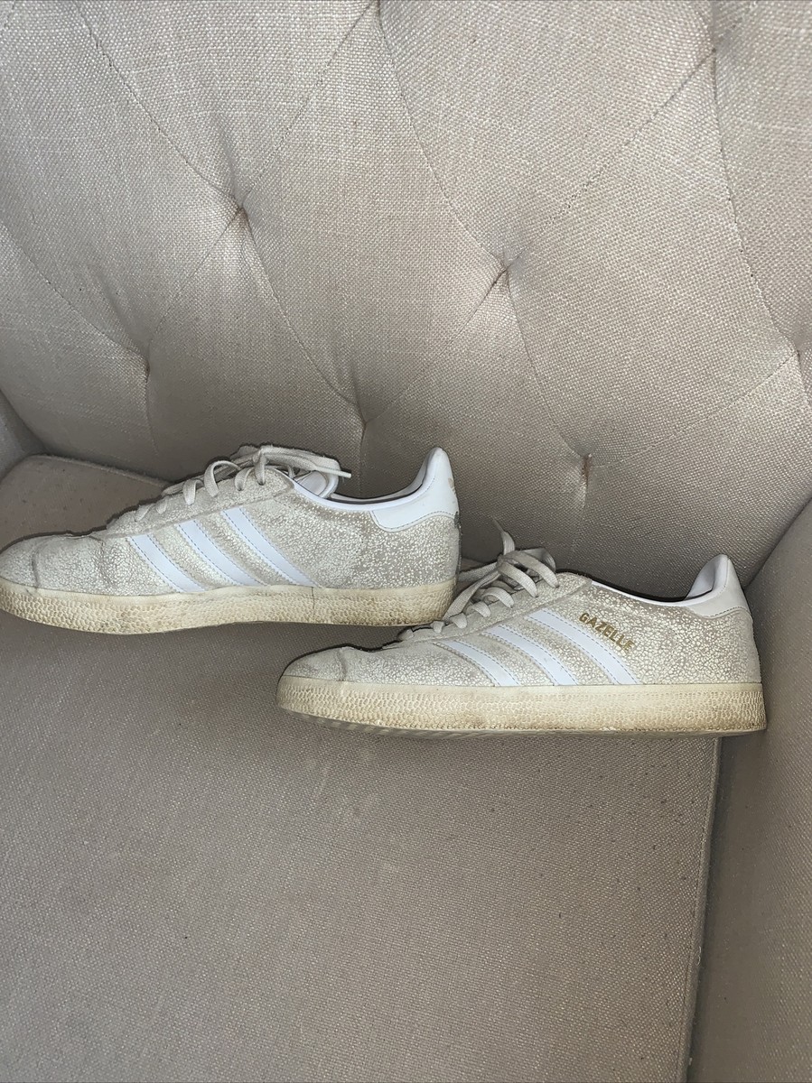 Adidas Gazelle Clear Grey Crackle B41655 Cloud Off White Shoes