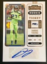 2022 Contenders Dareke Young Autograph Rookie Ticket RC Lenoir Rhyne Seahawks