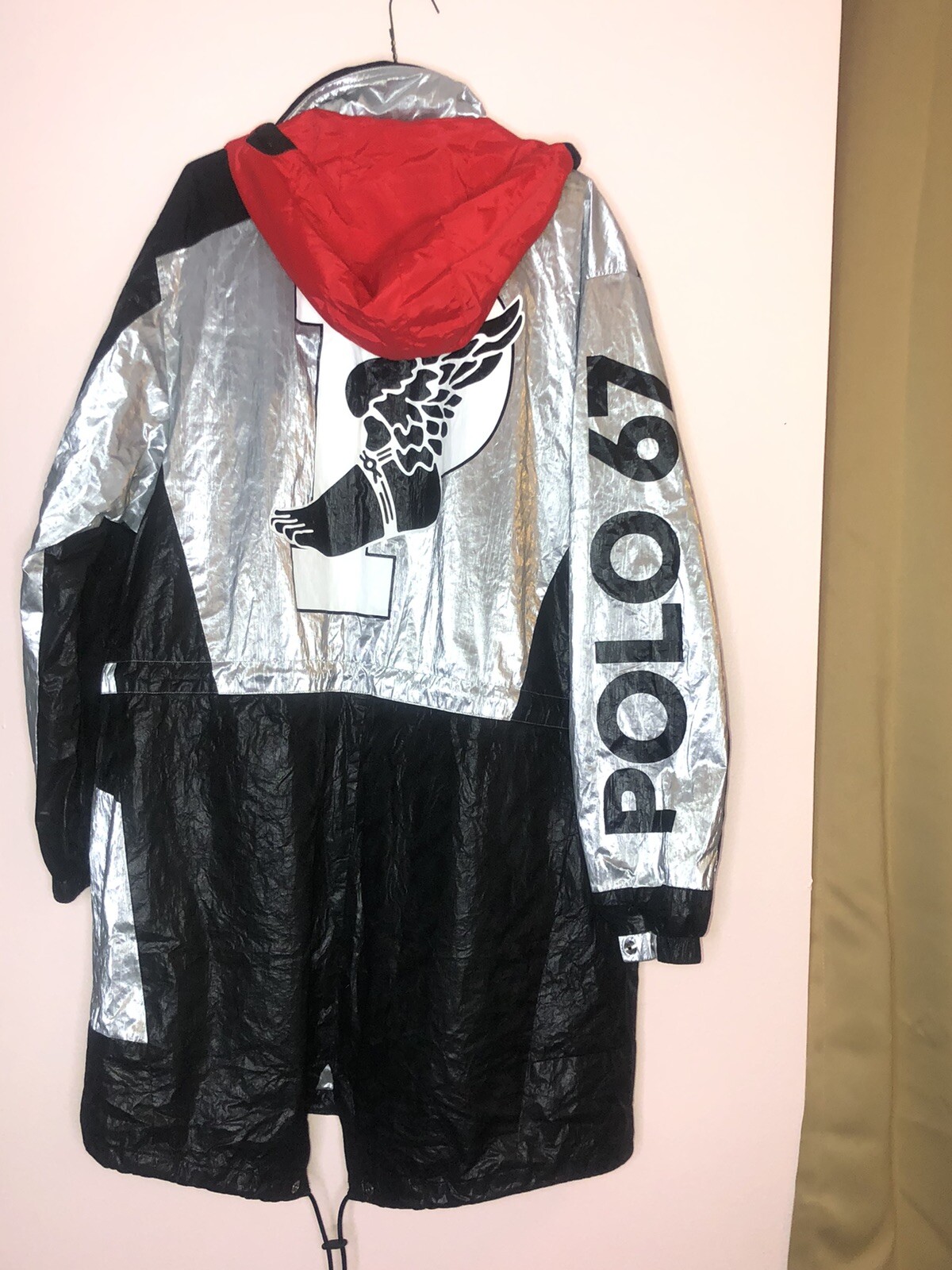 Polo 67 Ralph Lauren Performance Mens Jacket PWing 5 Silver *VERY RARE Sz M image 2