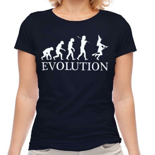 Bruja Evolución Mujer Camiseta Top Regalo Disfraz de Halloween