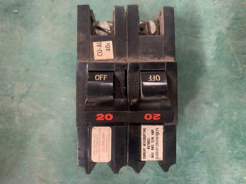 Federal Pacific 20amp breaker 2 Pole type NBH - 第 1/4 張圖片