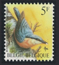 Belgium Eurasian Nuthatch Bird Buzin 5f 1988 MNH SG#2849 MI#2346x Sc#1224