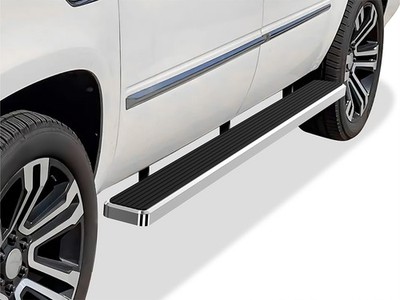 APS Stainless Steel 5 inches Running Boards Fit 02-13 Cadillac Escalade EXT