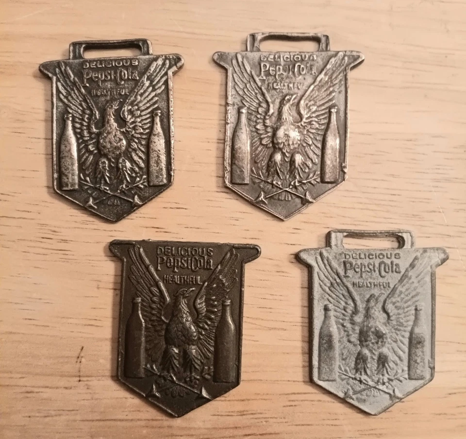 Antique Watch Fob : Delicious Healthful PEPSI COLA #6705, New Bern NC, 1909 - Image 3 of 4