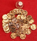 1966  Lincoln Memorial Cent Penny 50 Coin roll BU coins rolls