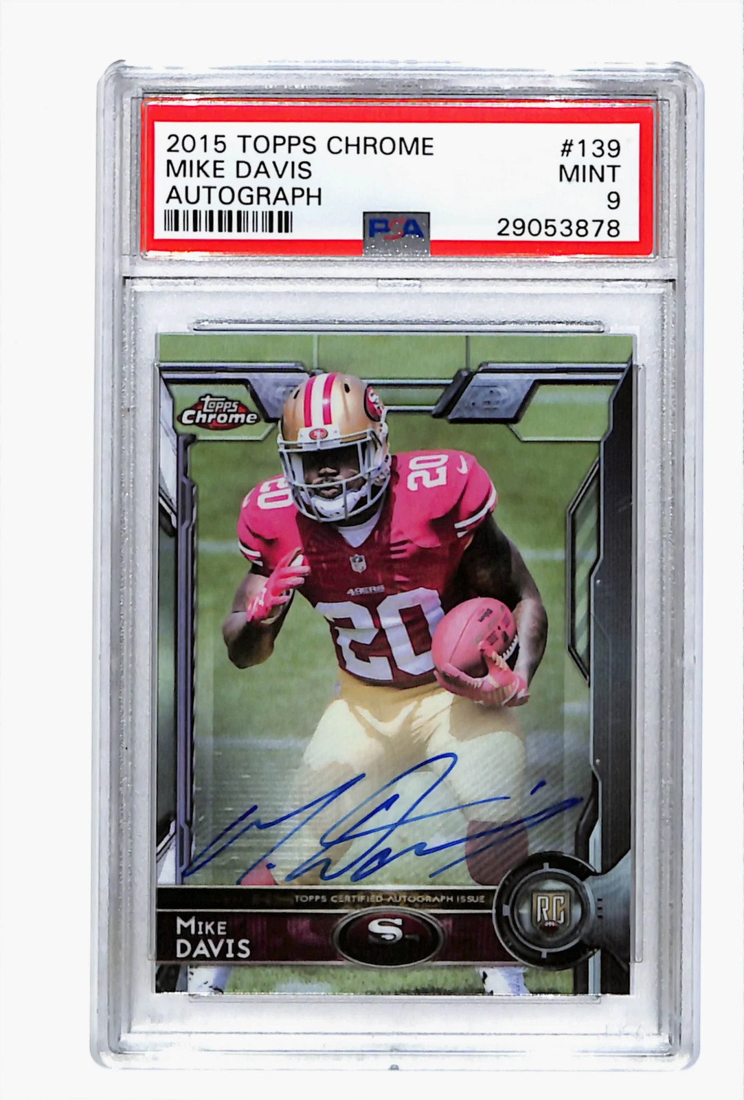 2015 Topps Chrome Mike Davis #139 Autograph PSA 9