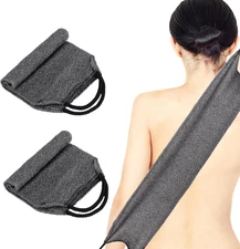 2Pcs Exfoliating Back Scrubber with Handles Body Scrubber Towel for Shower Nylon