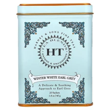HT Tea Blends, Winter White Earl Grey, 20 Sachets, 1.4 oz (40 g)