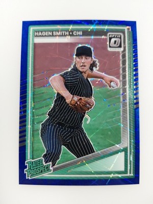 2025 Panini Donruss - Optic Rated Prospects Hagen Smith #160 Blue Velocity Prizm