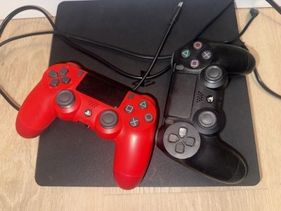 Sony PlayStation 4 Slim 500GB Gaming Console with Red Controller - Black