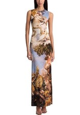 NWT Alice + Olivia Renaissance Fair Delora Body Con Maxi Dress Open Back 8