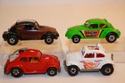 4 Vintage 1970's-1980's Matchbox / Hot Wheels Volkswagen VW Beetle Bug Cars