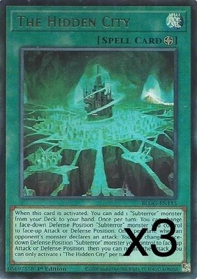 3X Yugioh The Hidden City BLGG-EN115 Ultra Rare 1st Edition NM