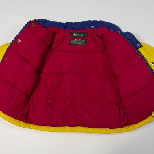 Vintage 90s Polo Ralph Lauren Puffer Jacket Kids Size 4 USA Cookie Ski Patch - Picture 6 of 10