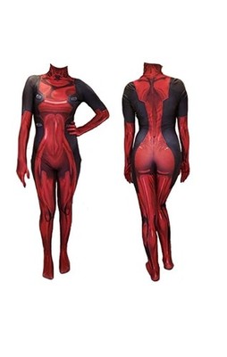 Lady Deadpool Cos Jumpsuit Stage Bodysuit Cosplay Costume Halloween Women L