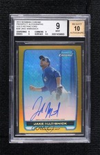 2012 Bowman Chrome Prospects Gold Refractor 38/50 Jake Marisnick BGS 9 Auto 0uj7