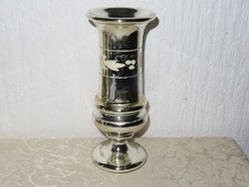 Antico Argento Calice Kelchvase Struttura Decorativa con Fiori Pittura! N2