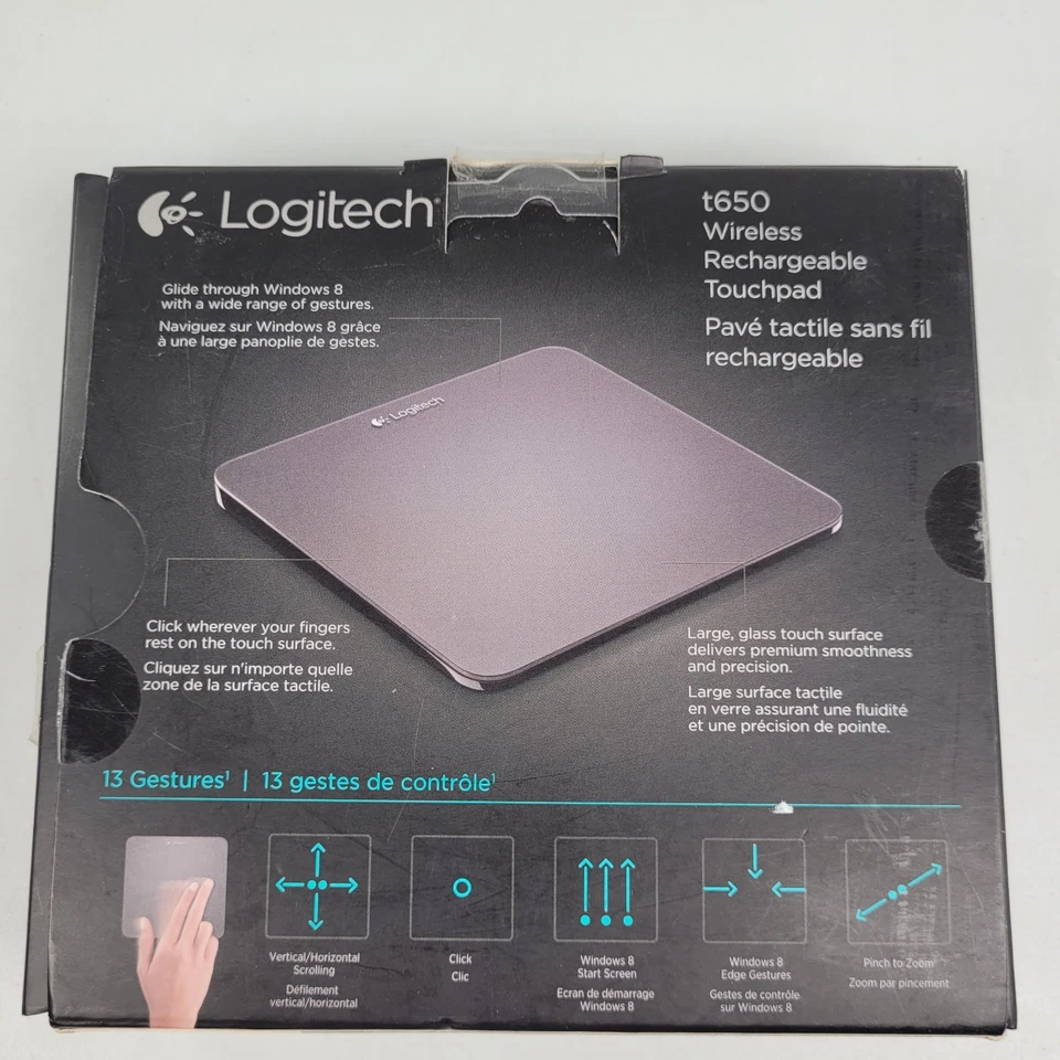 New Logitech Touchpad t650 Wireless Rechargeable Mouse Touchpad - Image 3 of 4