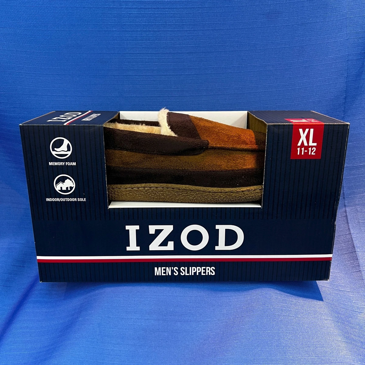 NWT Izod Brown Slippers size 11-12 Men main image 4