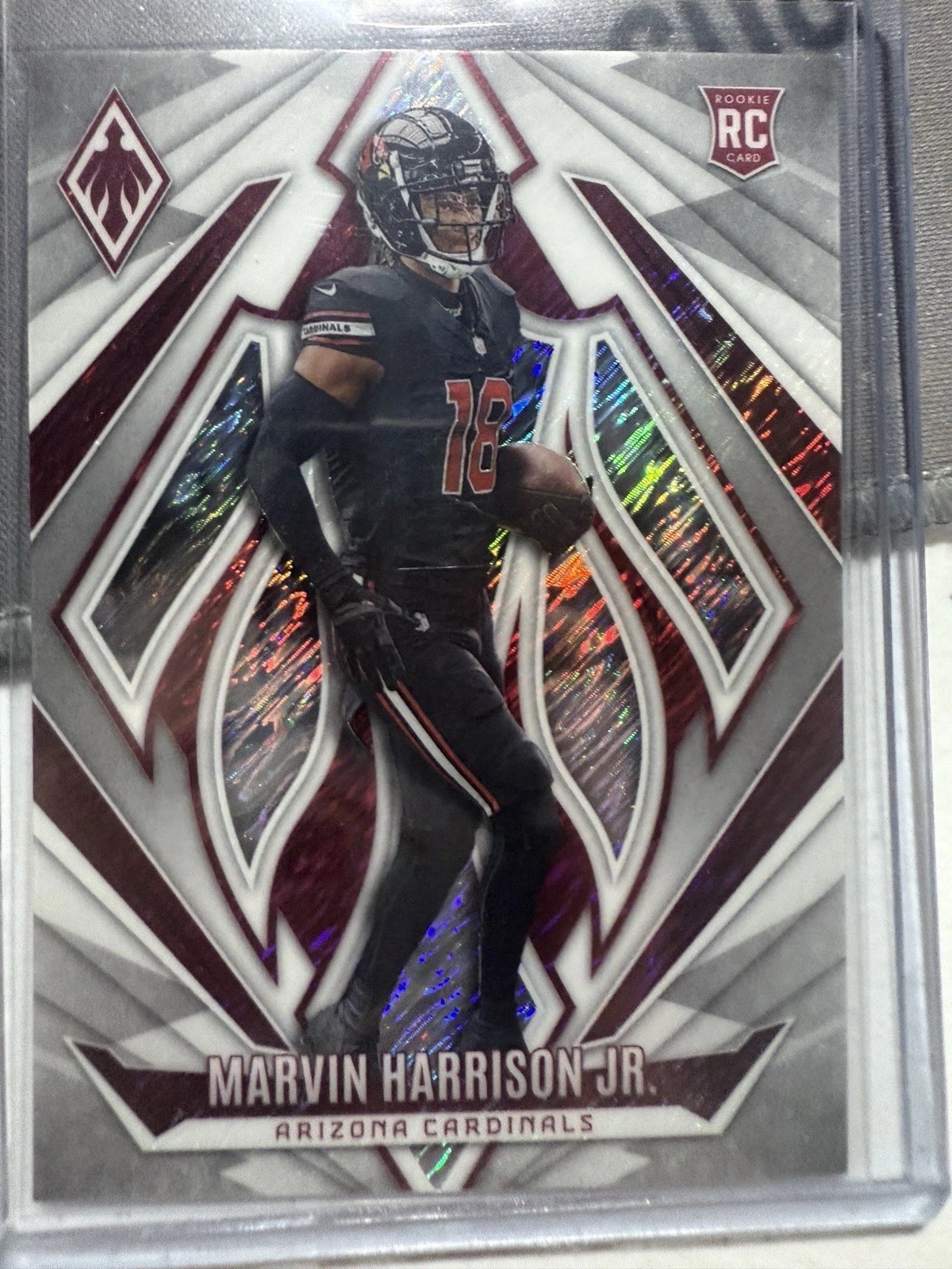 2024 Panini Phoenix Marvin Harrison jr #226 White Shimmer SSP RC Cardinals