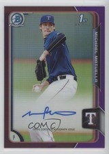 2015 Bowman Draft Chrome Pick Purple Refractor 28/250 Michael Matuella Auto 1t0h