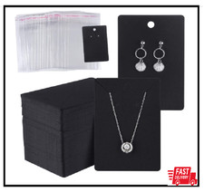 150 Earring Display Cards with Bags for Jewelry and DIY Ear Stud Packaging