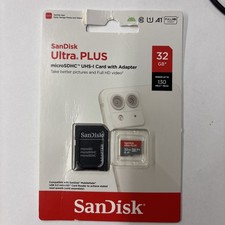 SanDisk Ultra Plus 32GB Micro SDHC UHS-I Memory Card with Adapter Speed 130MB/s
