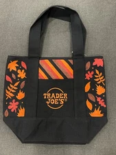 Made To Order - TWO-SIDE Hand-painted Trader Joe's Mini Tote Bag Fall Design