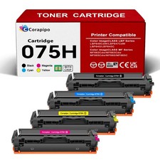 075/075H High Yield Toner Cartridge Set Replacement for Canon 075 / 075H