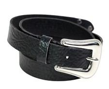 Urban Outfitters BLACK REAL LEATHER 7/8"Wd DRESS CASUAL CLASSIC BELT Sz S (M23