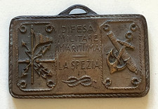 MEDAGLIE MILITARI - PLACCA BRONZO  DIFESA MARITTIMA LA SPEZIA JOHNSON MILANO R