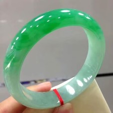 Certified Natural Grade AAA Ice Burmese Green Jade jadeite bangle 56-57mm