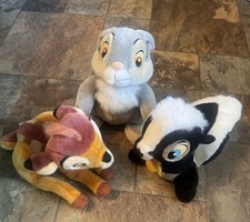 Bambi Plush Lot Of 3 Vintage