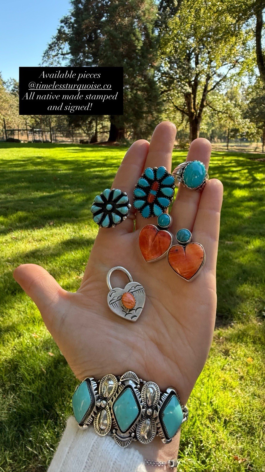 turquoise ring Native American Adjustable - image 1