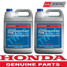 For Honda Acura Set Of 2 Gallons Engine Coolant Antifreeze Type 2 Blue Genuine For Honda Acura Set Of 2 Gallons Engine Coolant Antifreeze Type 2 Blue Genuine