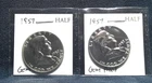 1957 Franklin Half Dollar Gem Finish (This is a set of two)