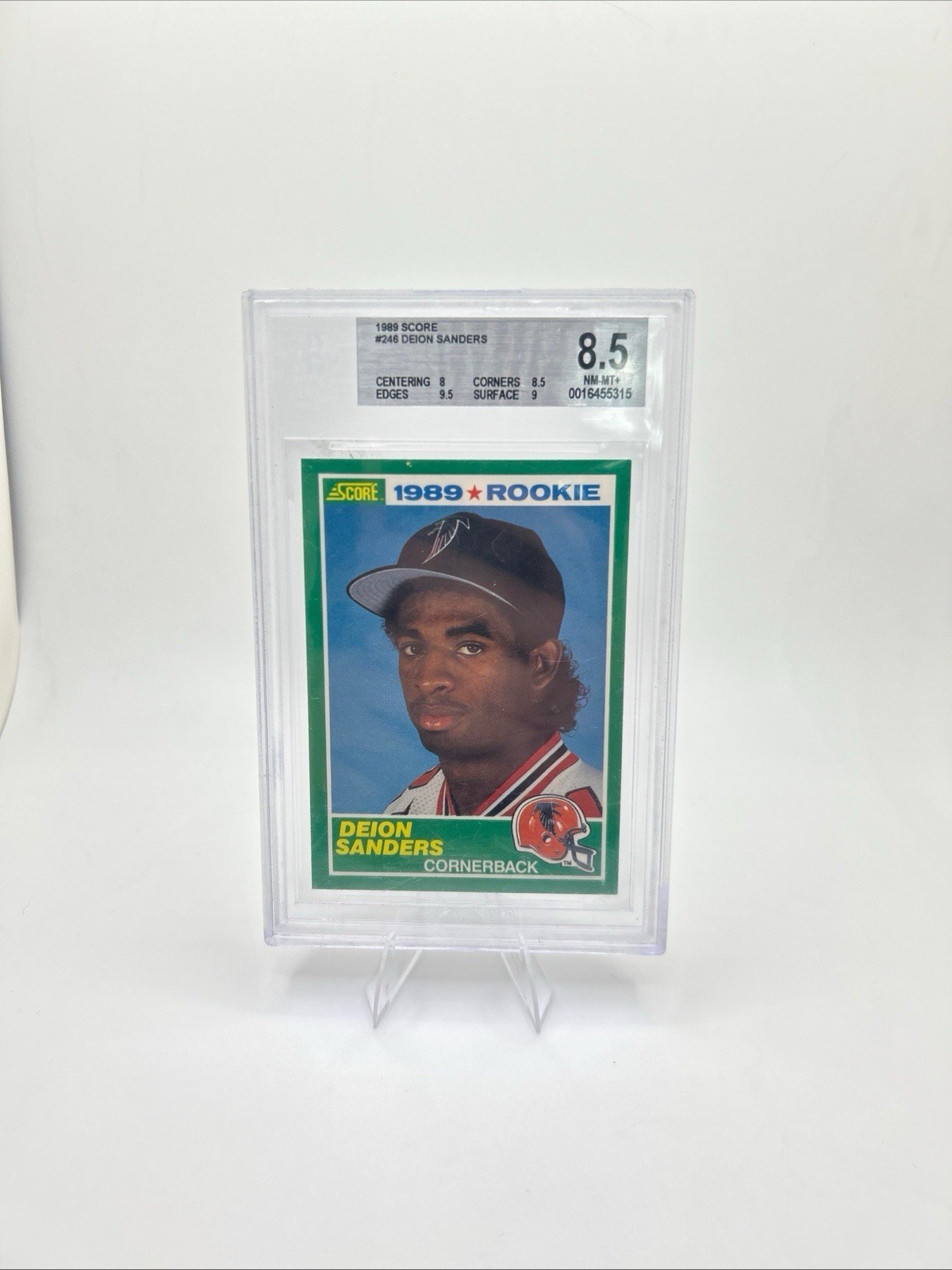1989 Score - Deion Sanders #246 Rookie BGS 8.5 Atlanta Falcons