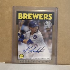 2021 Topps 1986 Topps Baseball Autographs Keston Hiura #86A-KHI Gold /50 (AU)